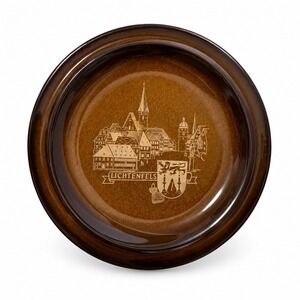 Vintage Goebel Lichtenfels Germany Wall Plate Brown Porcelain Bavaria W Germany